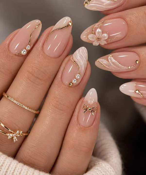 Diseño de uñas Peonías en 3D en Peonía Nails & Lashes, Roma Sur